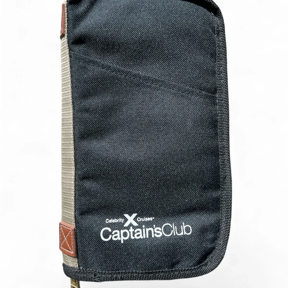 Black Passport Travel Pouch Zippered unisex
